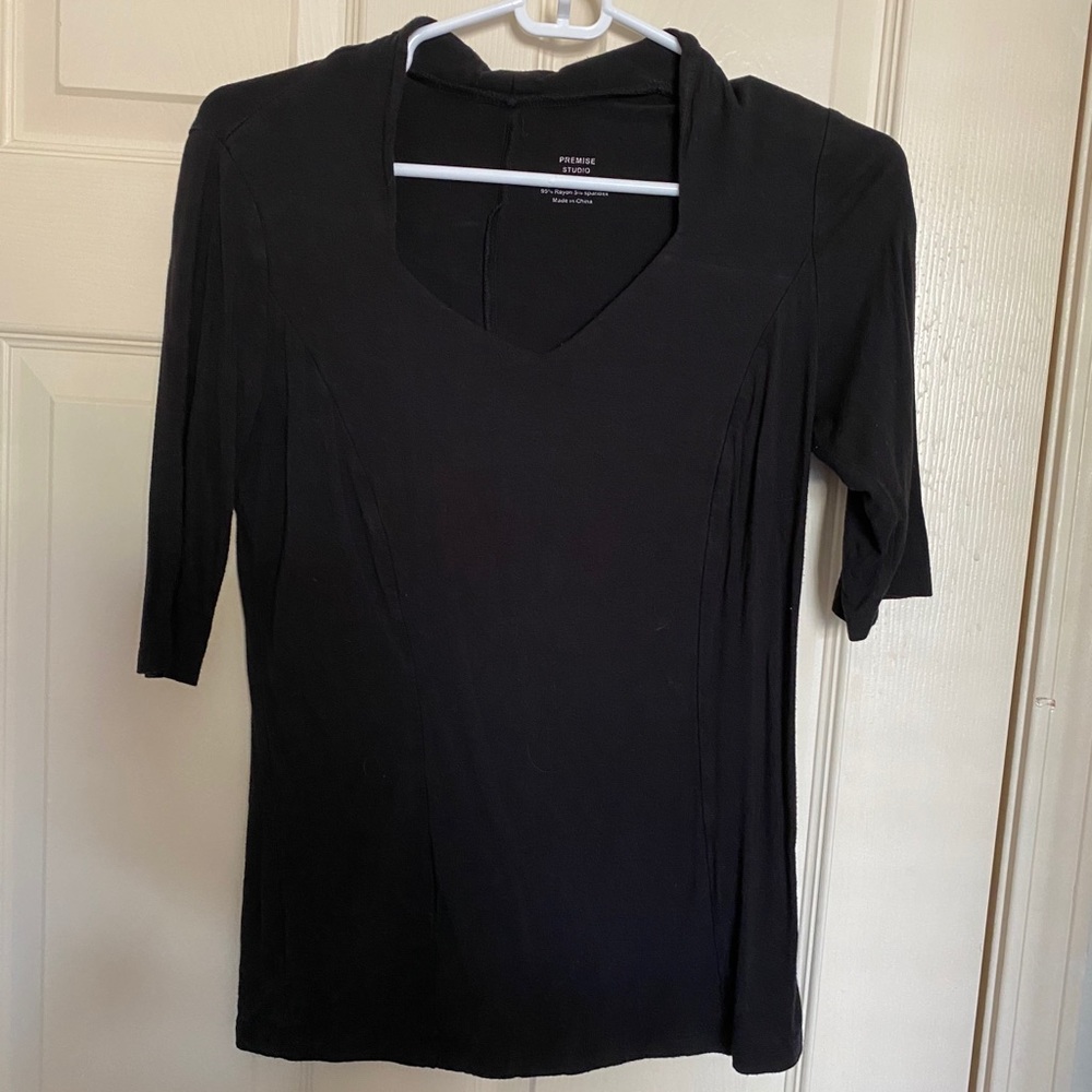 Black half sleeve shirt